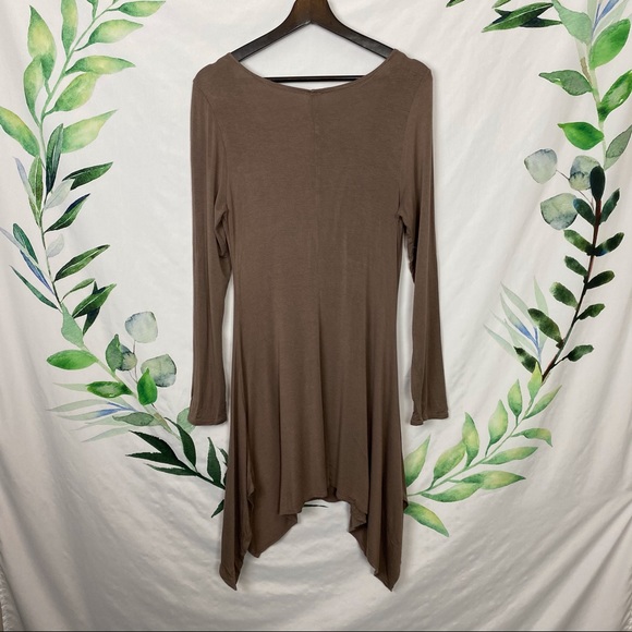 Yetts Brown Tunic Layering Top Size Large Boutique - Picture 6 of 6